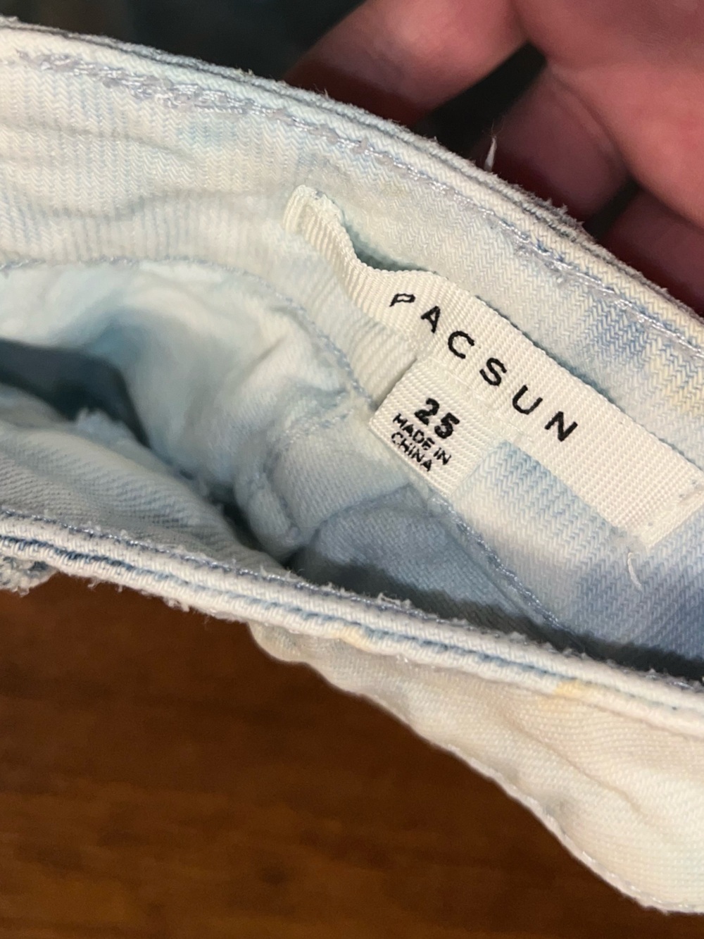 PacSun Blue Retro Y2K Tie Dye Gray & White Soft Grunge Denim Mini Skirt Size 25 - Picture 4 of 5